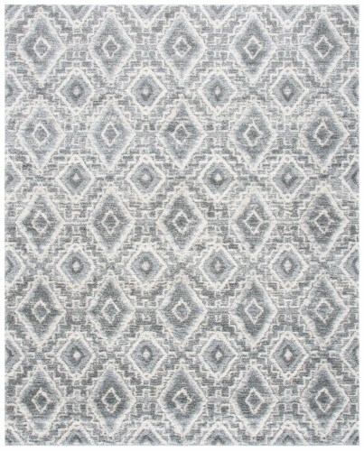 Safavieh Martha Stewart Lucia Shag Area Rug - Dark Gray/Light Gray Perspective: front