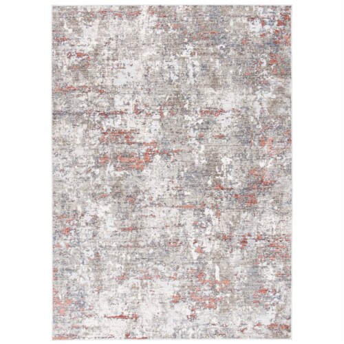 SAFAVIEH History HIS522F Lt Grey / Terracotta Rug 8' x 10' Perspective: front