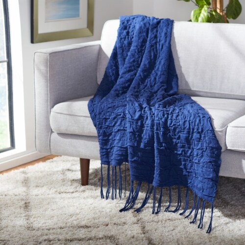 Safavieh Delena Throw - Indigo Perspective: front