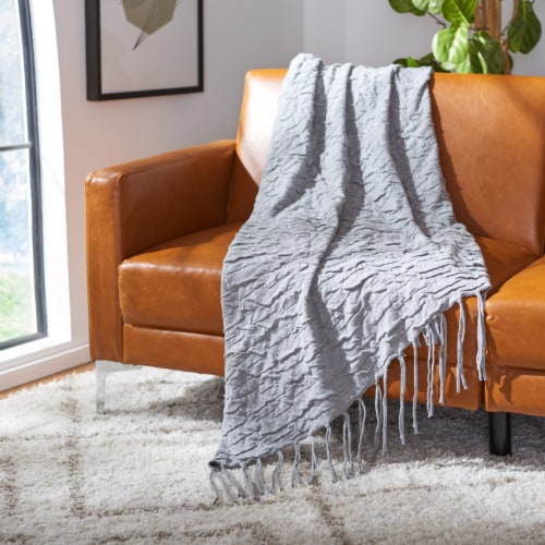 Safavieh Delena Throw - Light Grey Perspective: front