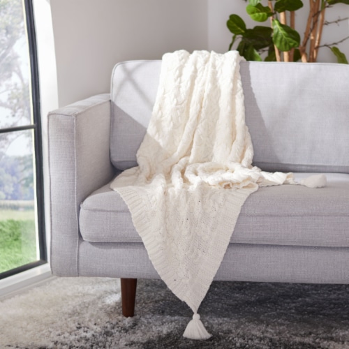 Safavieh Janie Throw - Ivory Perspective: front