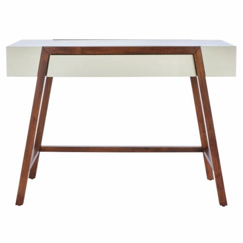 SAFAVIEH Marwood Desk White / Brown Perspective: front
