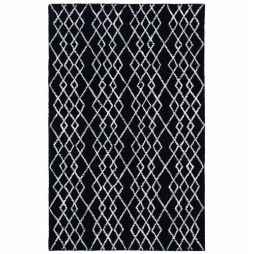 SAFAVIEH Metro MET994Z Handmade Black / Ivory Rug 6' x 9' Perspective: front