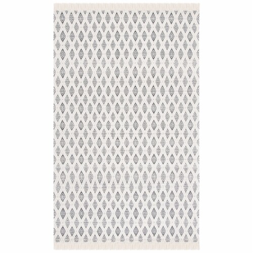 SAFAVIEH Natura NAT865Z Handwoven Ivory / Black Rug 5' x 8' Perspective: front