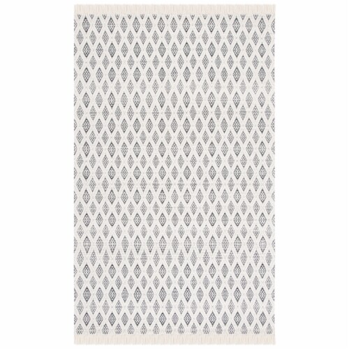 SAFAVIEH Natura NAT865Z Handwoven Ivory / Black Rug 6' square Perspective: front
