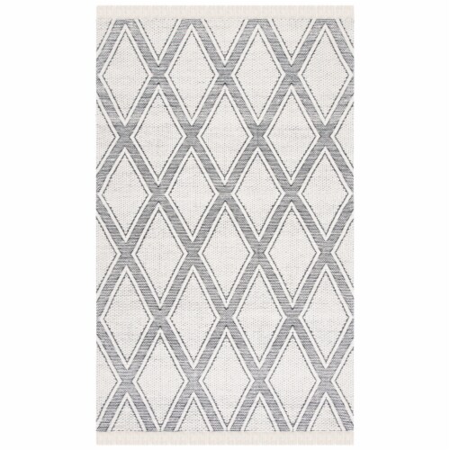 SAFAVIEH Natura NAT867Z Handwoven Ivory / Black Rug 6' x 9' Perspective: front