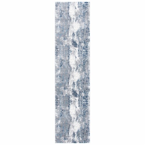 SAFAVIEH Lilypond Collection LLP818F Grey / Blue Rug 2' x 6' Perspective: front