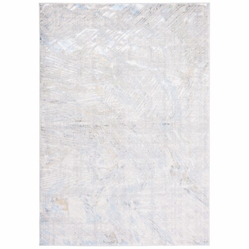 SAFAVIEH Bel Air Collection BLA224F Grey / Blue Rug 4' 5  x 6' 5 Perspective: front