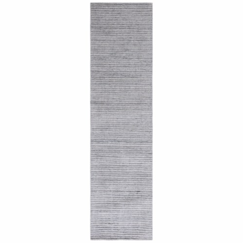 SAFAVIEH Elements Collection ELM701F Handwoven Grey Rug 2' 3 x 9' Perspective: front
