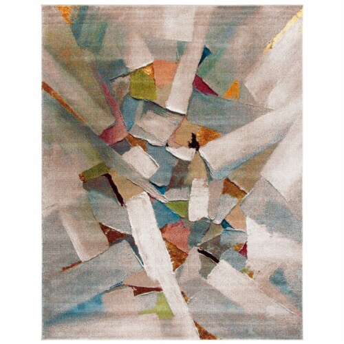 SAFAVIEH Porcello Collection PRL6937B Grey / Multi Rug 11' x 15' Perspective: front