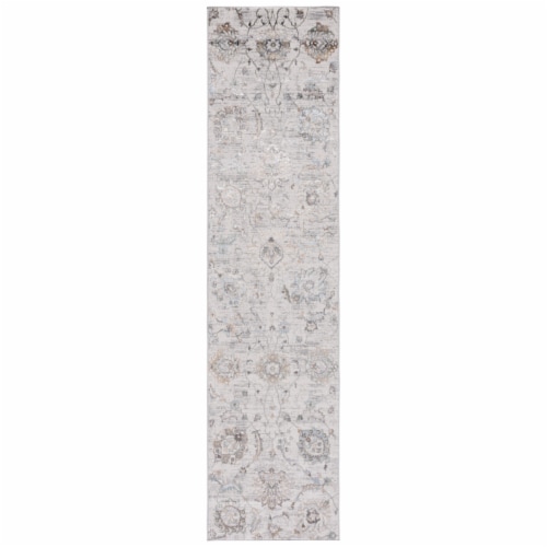 SAFAVIEH Bel Air Collection BLA238B Beige / Grey Rug 2' 2  x 9' Perspective: front