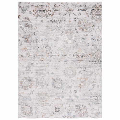 SAFAVIEH Bel Air Collection BLA238B Beige / Grey Rug 4' 5 x 6' 5 Perspective: front