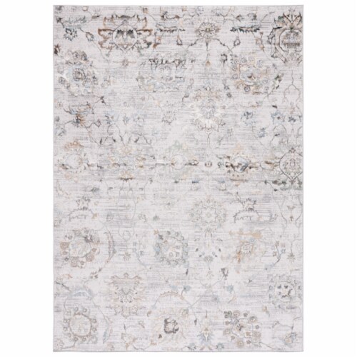 SAFAVIEH Bel Air Collection BLA238B Beige / Grey Rug 5' 5  x 7' 7 Perspective: front