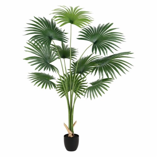 SAFAVIEH FAUX 72 POTTED PALM TREE Perspective: front