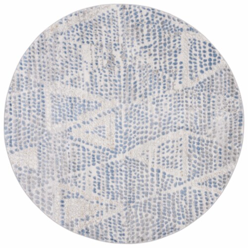 Safavieh PAM318A Palma Beige / Blue ash 6'-7 x 6'-7 round Perspective: front