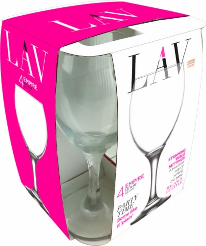 Lav 11.5 Ounce Wine Glasses | Empire Collection Thick and Durable Dishwasher Safe Perfect for Parties, Weddings, and Everyday Great Gift Idea Set of