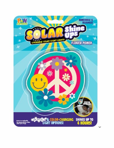 Fun Express® Flower Power Solar Shine Ups Stickable Solar Night Light Perspective: front