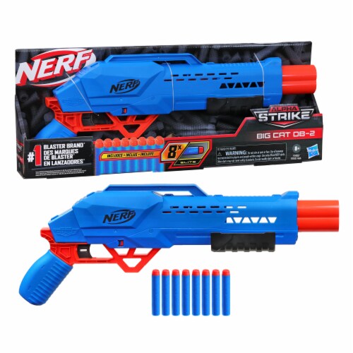 Nerf Alpha Strike Big Cat DB-2, Includes One Nerf Gun and 8 Elite Nerf  Bullets 