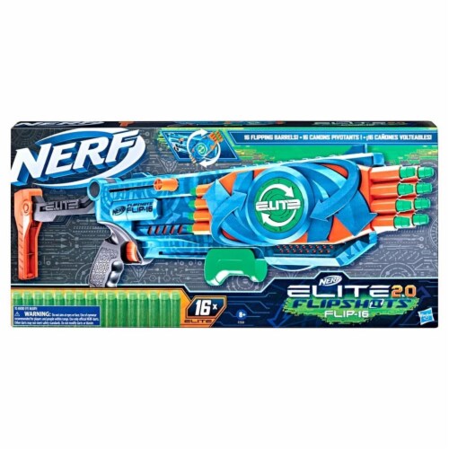 Hasbro HSBF2551 Nerf Elite 2.0 Flipshots Flip-16 Blaster Toy - 3 Piece Perspective: front