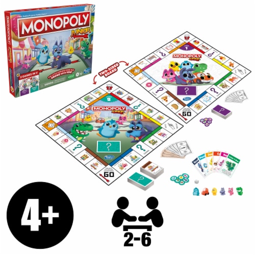 Hasbro Gaming Monopoly Junior 2 Games in 1 Board Game, 1 ct