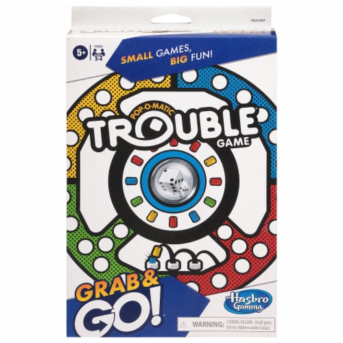 Hasbro Gaming® Pop-O-Matic® Trouble® Grab & Go!® Game Perspective: front
