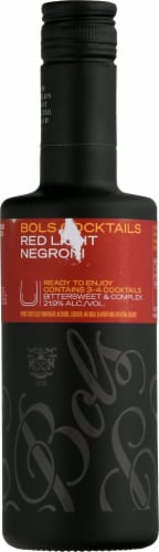 Bols Cocktails Red Light Negroni Ready to Drink Cocktail Single Bottle Perspective: front
