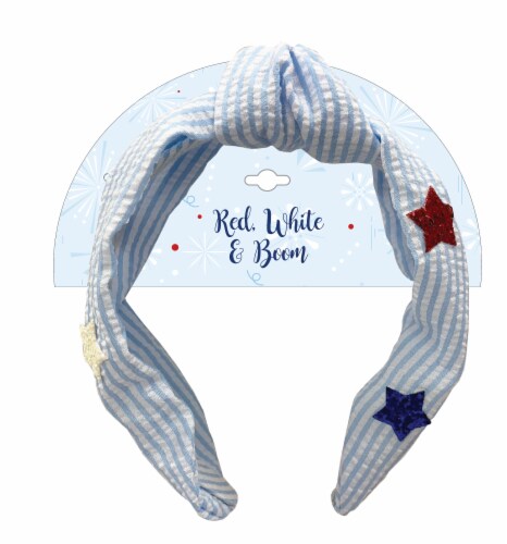 FAF Top Knot Headband - Red / White / Blue Perspective: front