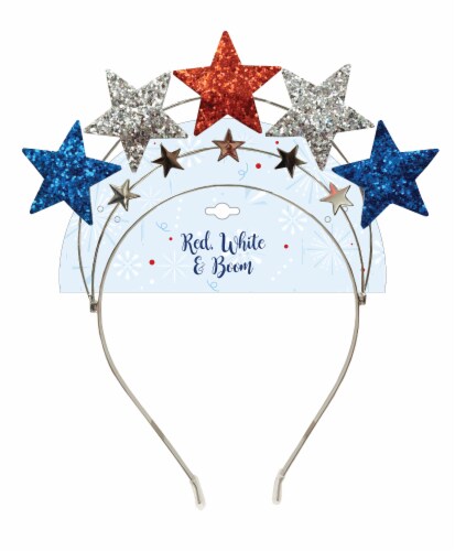 FAF Glitters Stars Headband - Red / White / Blue Perspective: front