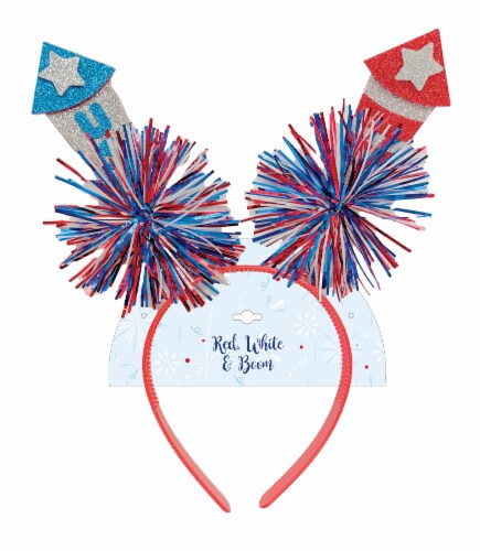 FAF Firecracker Headband - Red / White / Blue Perspective: front