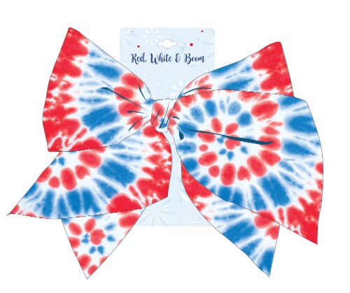 FAF Tie Dye Bow - Red / White / Blue Perspective: front