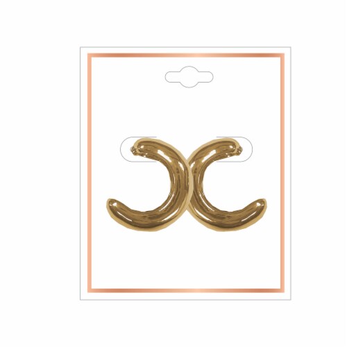 FAF Gold Hoop Earring Perspective: front