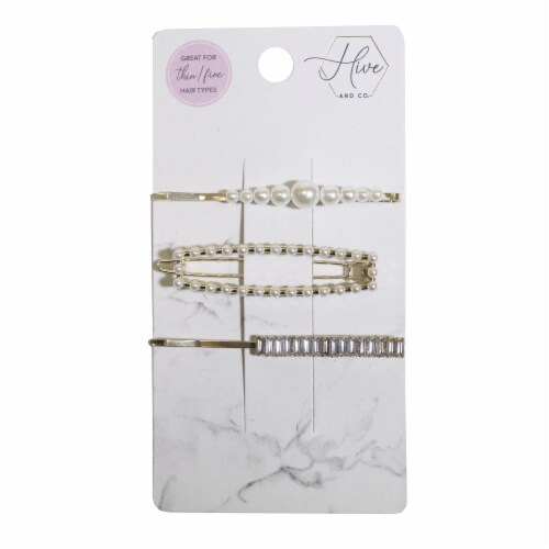 Hive and Co. Pearl Bobby Pin Set Perspective: front