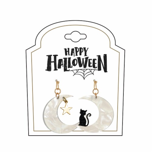 FAF Black Cat Earrings Perspective: front