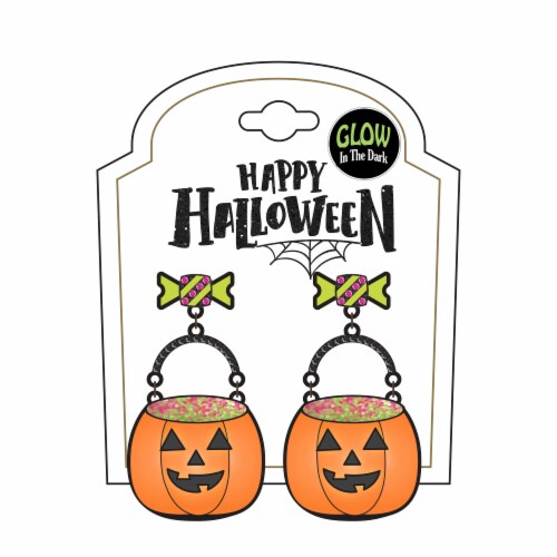 FAF Pumpkin Earrings Perspective: front