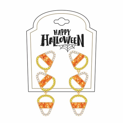 FAF Candy Corn Earrings Perspective: front