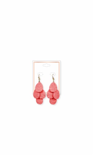 FAF Pink Dangle Earrings Perspective: front