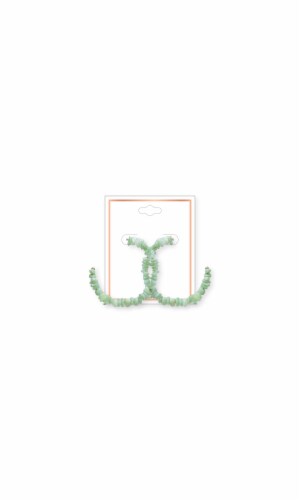 FAF Mint Hoop Earrings Perspective: front