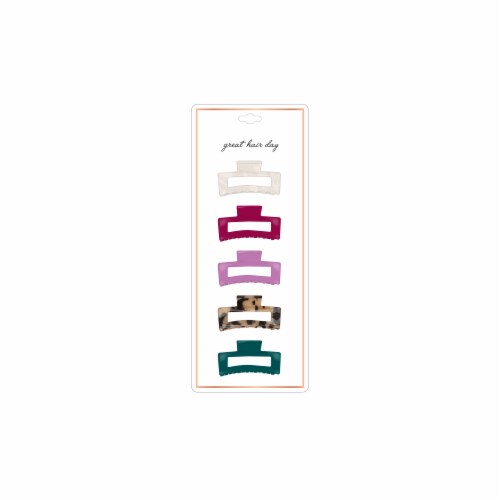 FAF Claw Acrylic Hair Clips Multipack - Multi-Color Perspective: front