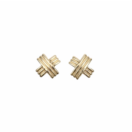 Gold Earings Perspective: front