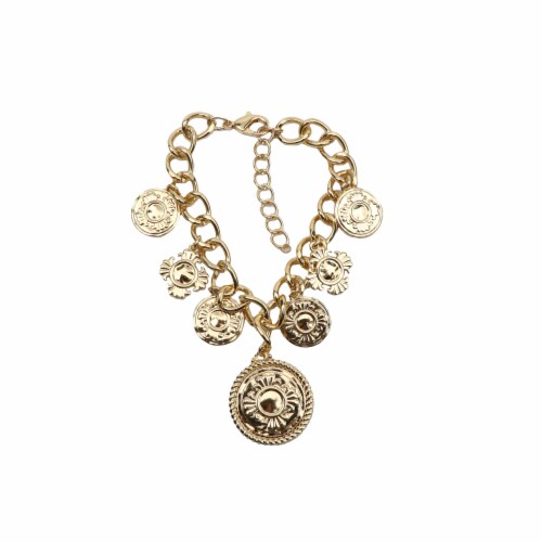 Gold Bracelet with Extension Perspective: front