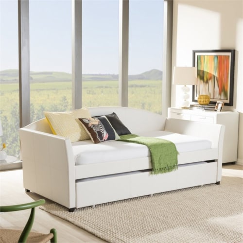 Leather daybed sales with trundle