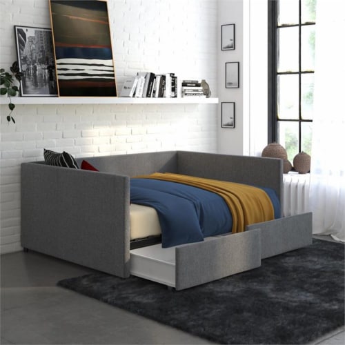 Fabric daybed shop with storage