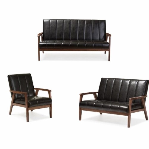 Home Square 3 Piece Living Room Set with Sofa Loveseat and Accent