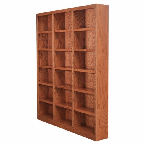 Bowery Hill Traditional 84 Tall 18 Shelf Triple Wide Wood Bookcase
