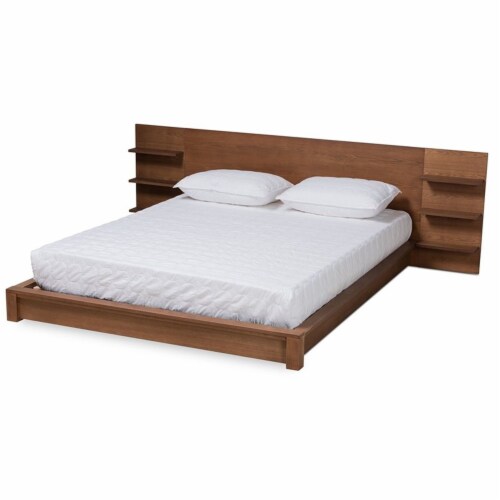 Bowery hill queen platform storage bed with discount floating headboard
