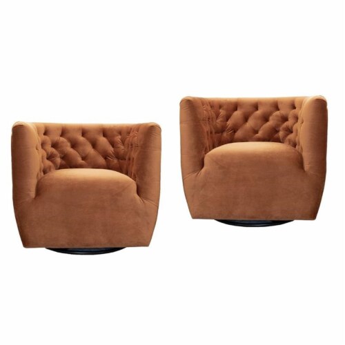 Burnt orange online swivel chair