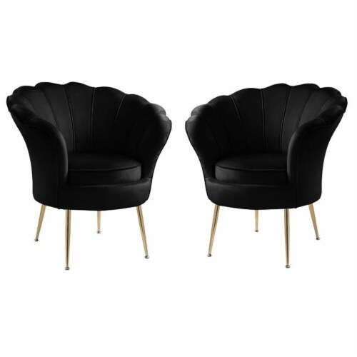 Set of 2 black sales accent chairs