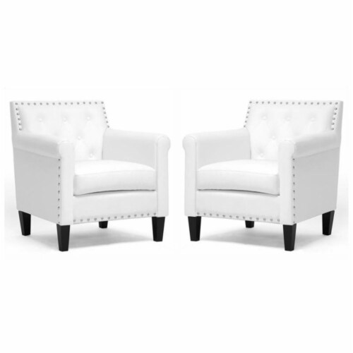 Square leather club chair discount