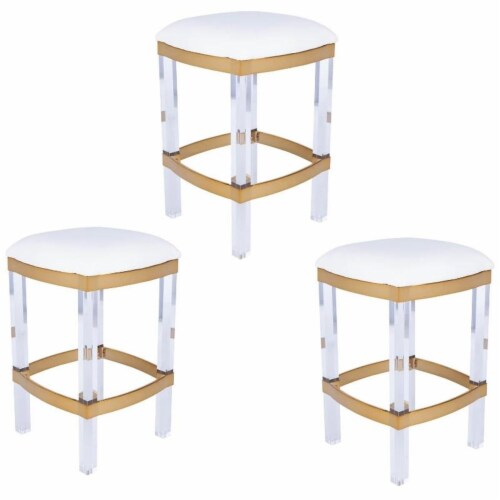 Acrylic and brass store bar stools