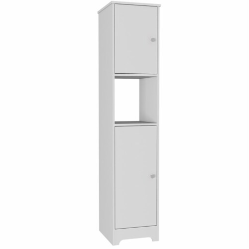 Bowery Hill 67  Linen Cabinet in White Perspective: front